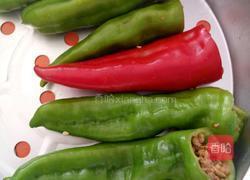 虎皮辣椒肉末的做法图解3