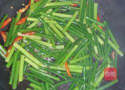 蒜台炒肉的做法图解12