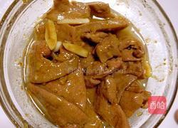 猪肝炒菠菜的做法图解7