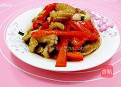 红椒鱿鱼卷的做法图解8