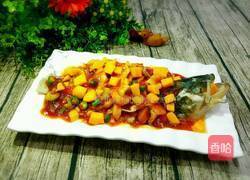 果粒浇汁鲈鱼的做法图解15