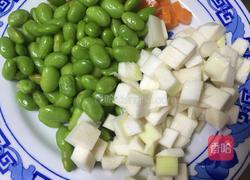 茭白炒毛豆的做法图解4