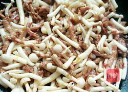 白玉菇炒肉的做法图解4