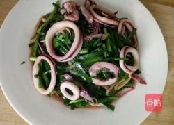 鱿鱼炒韭菜的做法图解8
