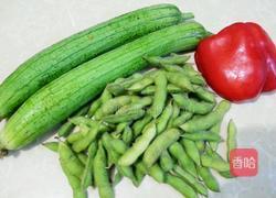 丝瓜炒毛豆的做法图解1