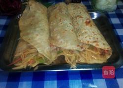 筋饼卷菜的做法图解14