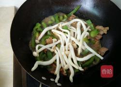 青椒蘑菇炒肉的做法图解7