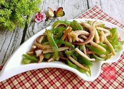 青椒炒鱿鱼的做法图解5