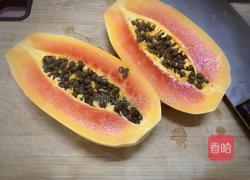 木瓜牛奶的做法图解2
