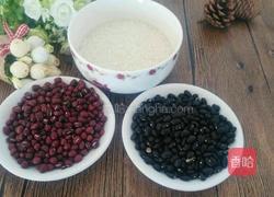 红豆黑豆大米粥的做法图解1