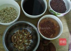 红豆黑米糊的做法图解1