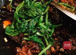 油菜炒木耳的做法图解6