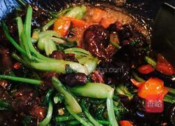 油菜炒木耳的做法图解10