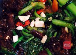 油菜炒木耳的做法图解11