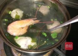 裙带菜汆丸子汤的做法图解7