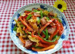 尖椒火腿炒鸡蛋的做法图解11
