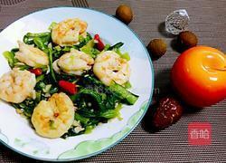 虾炒小白菜的做法图解8