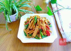 豆瓣腐竹鱿鱼丝的做法图解8