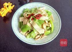 尖椒炒豆皮的做法图解5