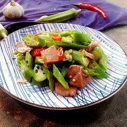黄秋葵炒肉的做法[图]