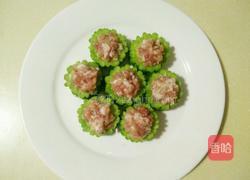 肉馅酿苦瓜的做法图解6