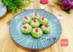 肉馅酿苦瓜的做法图解9