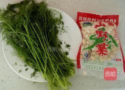 凉拌茴香杏仁的做法图解1