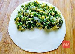 韭菜虾仁鸡蛋哈饼的做法图解8