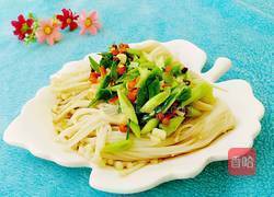 蒜苗拌金针菇的做法图解11