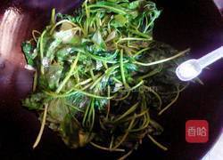 炒番薯叶的做法图解3