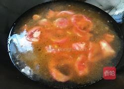 番茄汤汆丸子的做法图解4