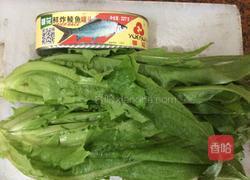 豆鼓鲮鱼炒麦菜的做法图解1