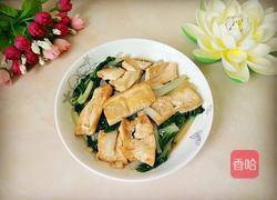 小白菜炒豆腐的做法图解5