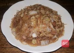 大白菜腌肉炒粉条的做法图解7