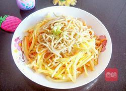 土豆丝炒莜面的做法图解7