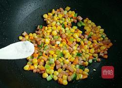 玉米炒火腿的做法图解6