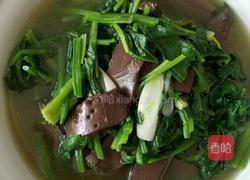 猪血菠菜汤的做法图解3