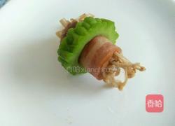 苦瓜培根金针菇卷的做法图解9