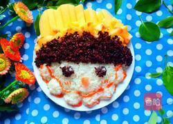 可爱黑白米炒饭的做法图解9