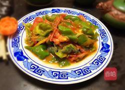 青椒西红柿的做法图解1