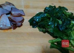 芥蓝炒腊肉的做法图解3