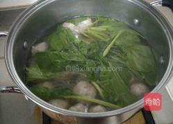 青菜丸子汤的做法图解6