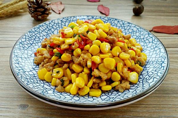 玉米粒炒肉末的花样做法