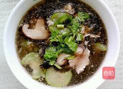 丝瓜紫菜香菇蛋汤的做法图解8