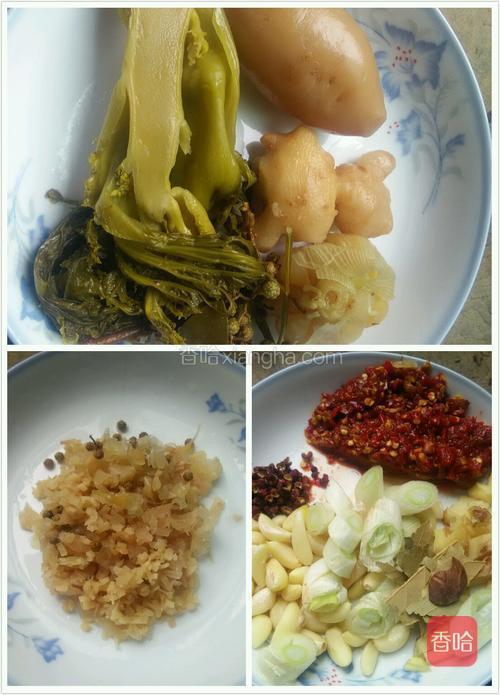 备辅料，有的未展示，只有这些红油是不会那么红的。