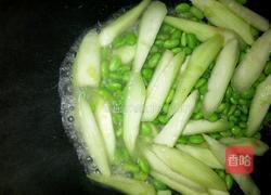 毛豆丝瓜的做法图解3