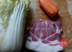 大白菜炒肉的做法图解1