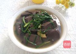 韭菜猪红的做法图解8