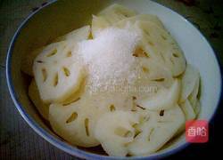 糖醋莲藕片的做法图解3