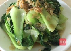 油菜炒虾皮的做法图解10